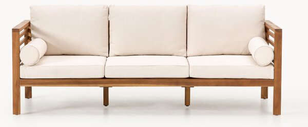 Sofa ogrodowa z drewna akacjowego Bo (3-osobowa)