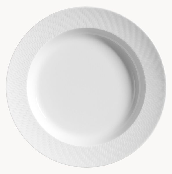 Ręcznie wykonany talerz głęboki z porcelany No. 41, 2 szt