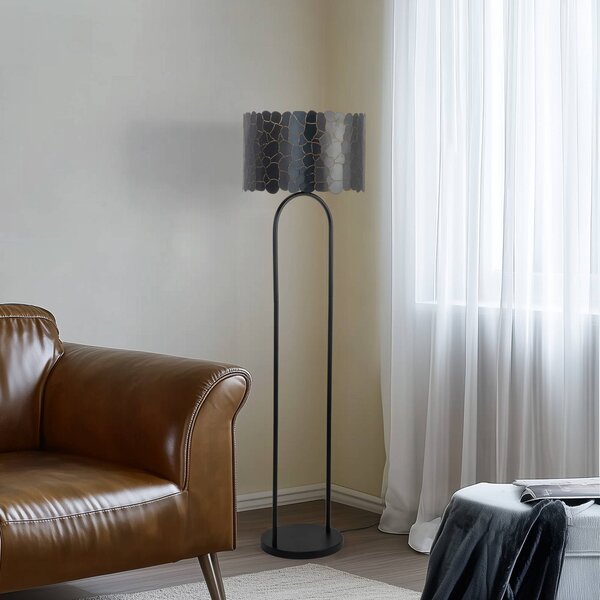 Lampa stojąca Aralena Lindby, czarny, salon / jadalnia, metal, nowoczesny