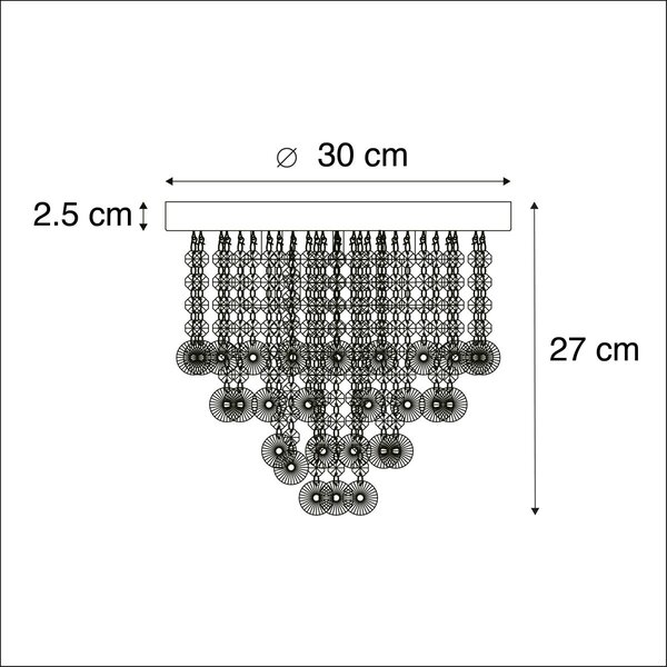 Inteligentna lampa sufitowa złota ze szkłem w tym 6 Wi-Fi G9 - Medusa