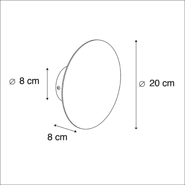 Inteligentna lampa ścienna okrągła złota w komplecie z 2 żarówkami WiFi G9 - Pulley