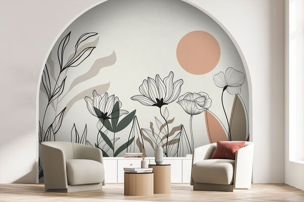 Fototapety Kwiaty w stylu boho, Fototapety Akwarele, w02753 : Uwalls.pl