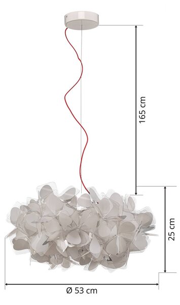Slamp Lampa wisząca designerska Clizia Mama Non Mama, możliwość ściemniania, biały / opal, salon / jadalnia, tworzywo sztuczne, design