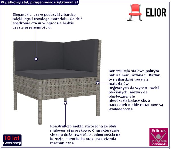 Zestaw wypoczynkowy z naturalnego rattanu S9-N63