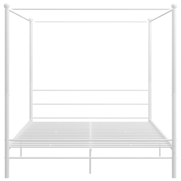 Białe rustykalne łóżko małżeńskie 200x200 cm M2-W97