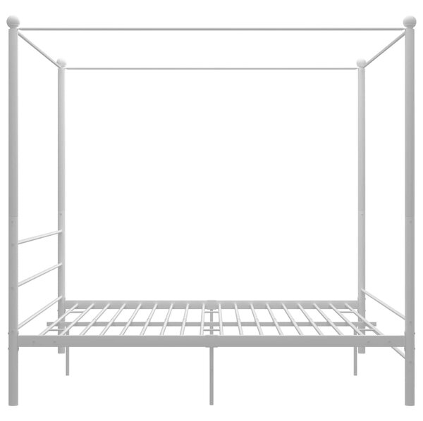 Białe rustykalne łóżko małżeńskie 200x200 cm M2-W97