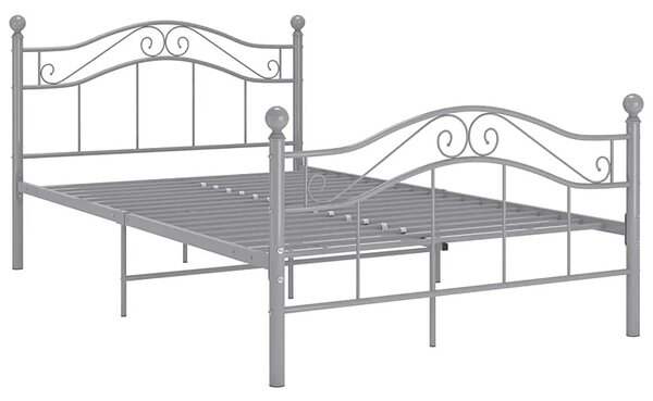 Szare metalowe łóżko w stylu loftowem 120x200 cm - Zaxter