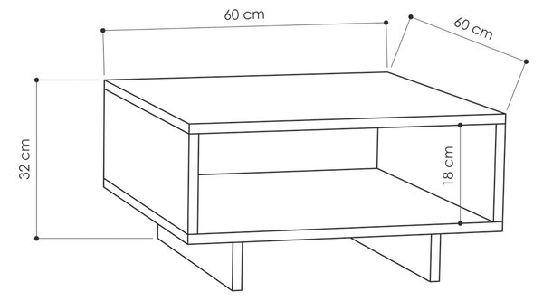 Stolik konferencyjny Hola Oak Anthracite