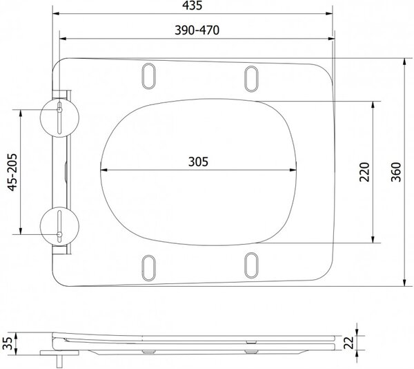 Mexen Vera deska wolnoopadająca slim, duroplast, czarna mat - 39164085