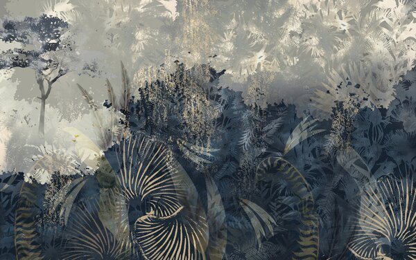 Fototapety Magiczna Afryka z lasem deszczowym i elementami wektorowymi, Fototapety Natura, w02643 : Uwalls.pl