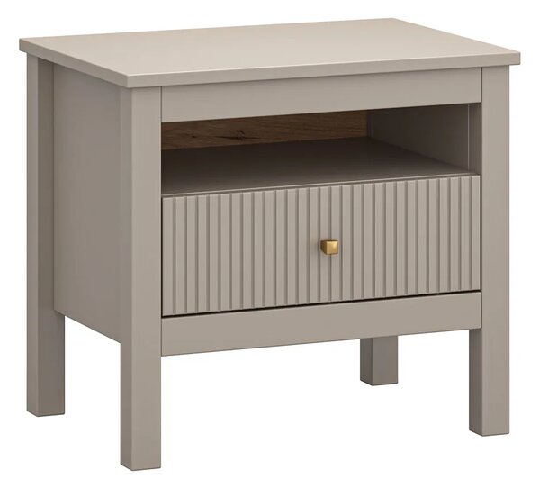 Szafka nocna z szufladą w kolorze taupe P4-R62