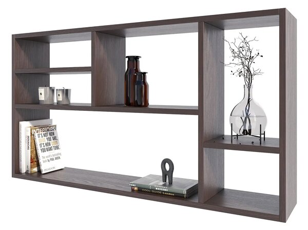 Nowoczesna Półka Z 6 Przegródkami Wenge N0-R81