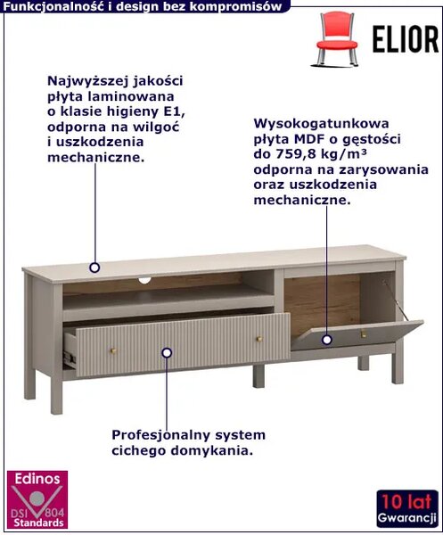 Szafka pod telewizor w kolorze taupe L9-Z37