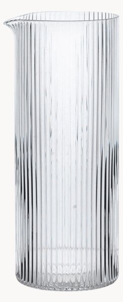 Karafka ze szkła dmuchanego Ripple, z wytłoczonym wzorem, 400 ml