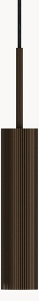 Lampa wisząca ze szkła z ryflowaną powierzchnią Tubulaire, W 24 cm