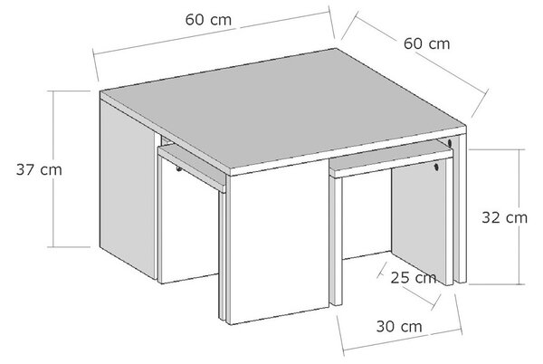 Stolik konferencyjny Ortanca Sapphire Oak