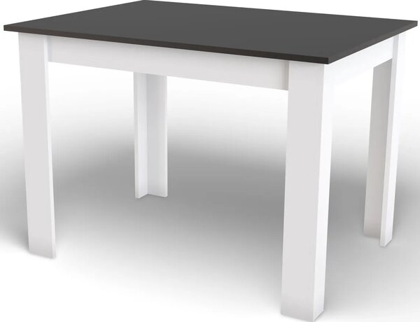 Prostokątny stół kuchenny 120x 80 cm czarny + biały A2-W96