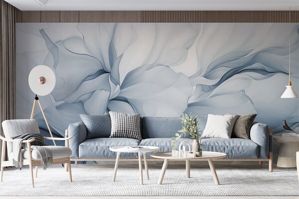 Fototapety Płynne abstrakcyjne płatki kwiatów półprzezroczyste i warstwowe kształty w pastelowych kolorach,, Fototapety Kwiaty, w08701v2 : Uwalls.pl