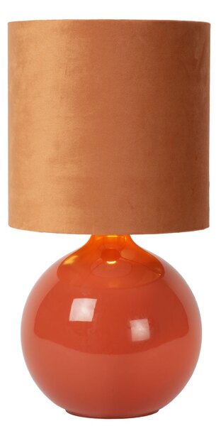 ESTERAD lampa stołowa w stylu lat 60 pomarańczowa z abażurem 47 cm