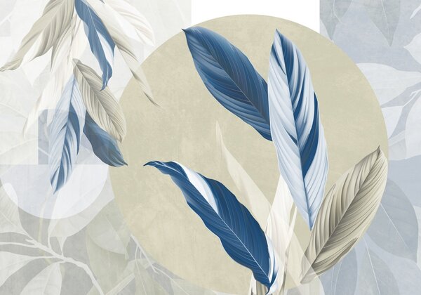 Fototapety Nowoczesna i abstrakcyjna geometryczna kompozycja teksturowa ze szczegółowymi, Fototapety Natura, Fototapety Liście, w08741 : Uwalls.pl