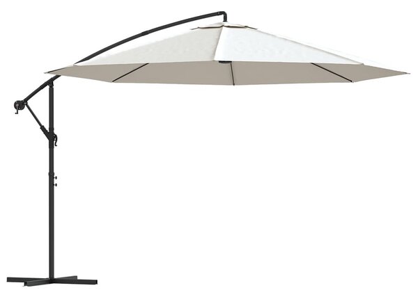 Biały parasol ogrodowy na wysięgniku - Solace