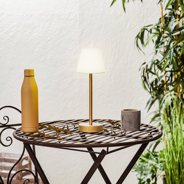 Zewnetrzna Mosiężna lampa stołowa z akumulatorem LED i dotykowym ściemniaczem - Renata Oswietlenie zewnetrzne