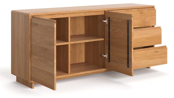 Komoda drewniana Gloire 140 cm, dąb, bejca Katalonia - Outlet Dąb 140 cm Lakier matowy Katalonia