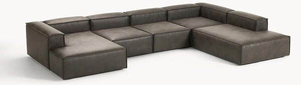 Sofa modułowa ze skóry z recyklingu Lennon