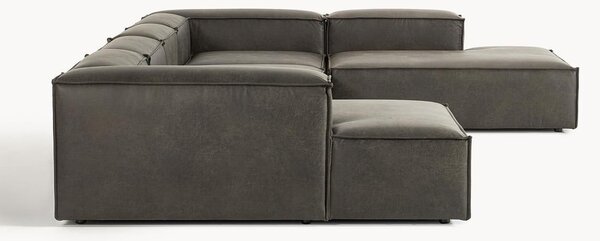 Sofa modułowa ze skóry z recyklingu Lennon