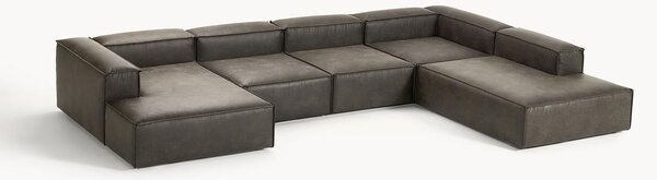 Sofa modułowa ze skóry z recyklingu Lennon