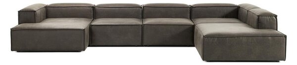 Sofa modułowa ze skóry z recyklingu Lennon