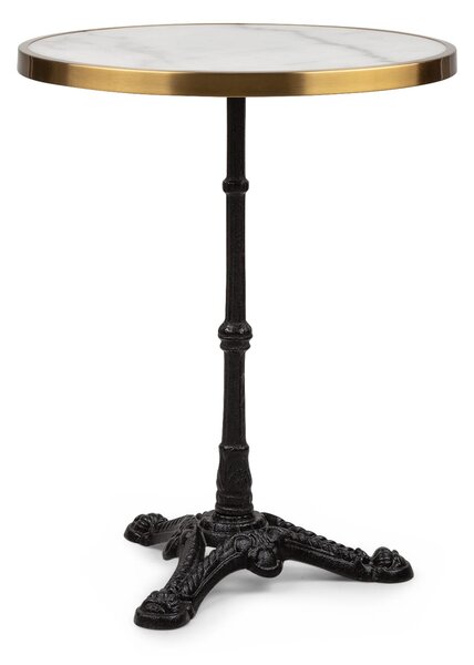 Blumfeldt Patras Lux, stół bistro z podstawą na trzech nogach, stół marmurowy, Ø: 57, 5 cm, wysokość: 72 cm