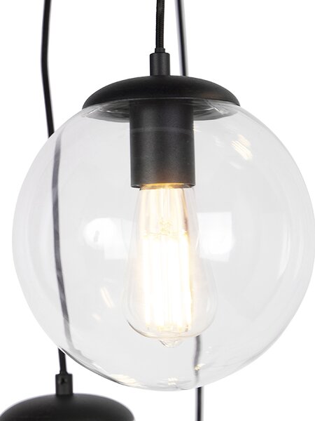 Inteligentna lampa wisząca czarna 7-punktowa z WiFi ST64 - Pallon