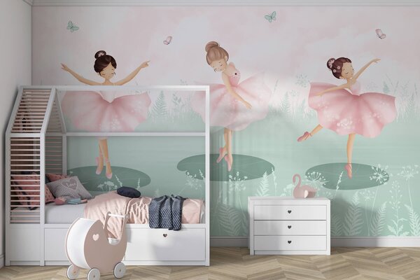 Fototapety Krajobraz z tańczącymi baletnicami, Fototapety Dziecięce, w03168v2 : Uwalls.pl