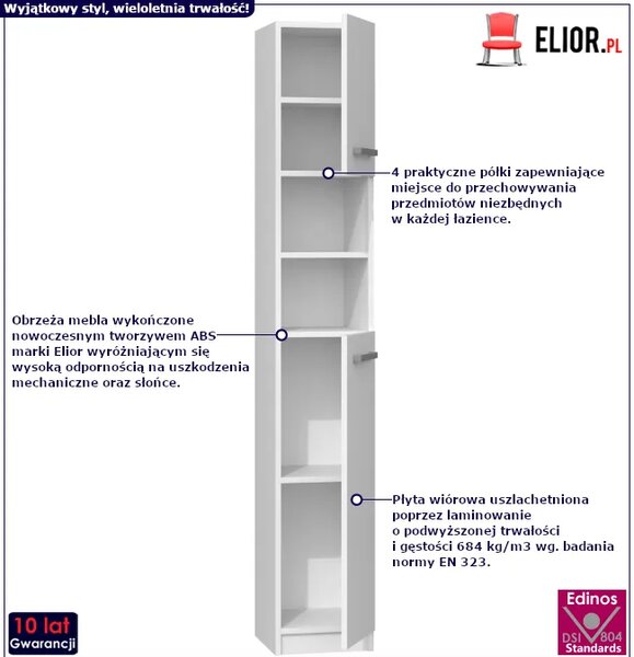 Biała nowoczesna szafka łazienkowa N9-G26