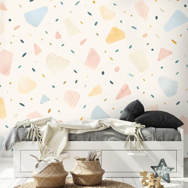 Tapeta pastelowe kształty terrazzo