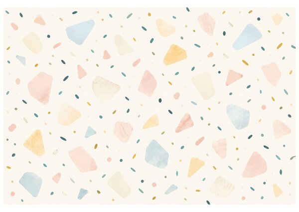 Tapeta pastelowe kształty terrazzo