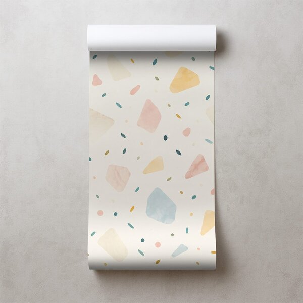 Tapeta pastelowe kształty terrazzo
