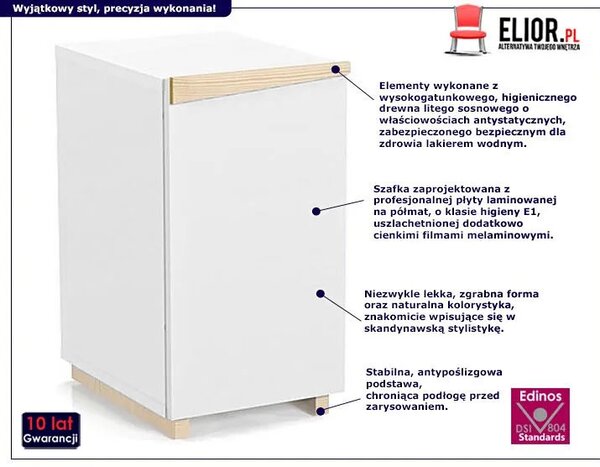 Skandynawska szafka pod biurko komputer W8-Z58