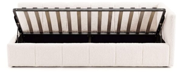 MebleMWM Łóżko tapicerowane z pojemnikiem 5084G-R | 90x200 | Boucle | Biały #6
