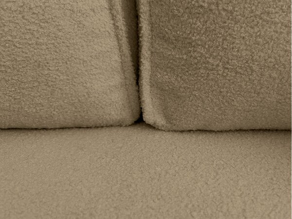 Rozkładana narożna sofa SMART BOUCLE 232x143 cm, ciemnobeżowa, uniwersalna