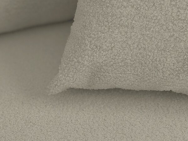 Rozkładana narożna sofa SMART BOUCLE 232x143 cm, szarobeżowa, uniwersalna