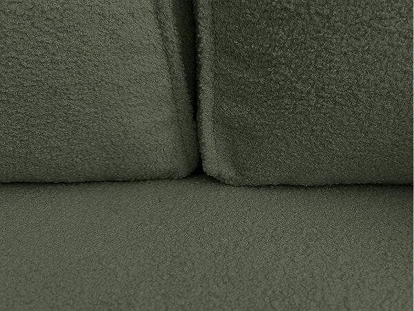 Rozkładana narożna sofa SMART BOUCLE 232x143 cm, ciemnozielona, uniwersalna