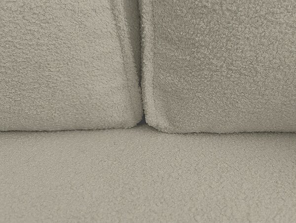 Rozkładana narożna sofa SMART BOUCLE 232x143 cm, szarobeżowa, uniwersalna