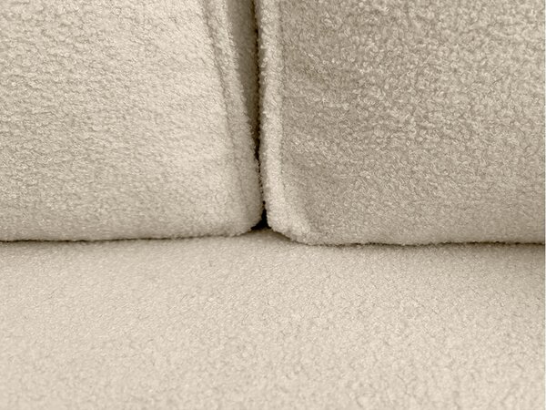 Rozkładana narożna sofa SMART BOUCLE 232x143 cm, kremowa, uniwersalna