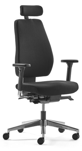 Krzesło biurowe WATFORD, tkanina, czarny