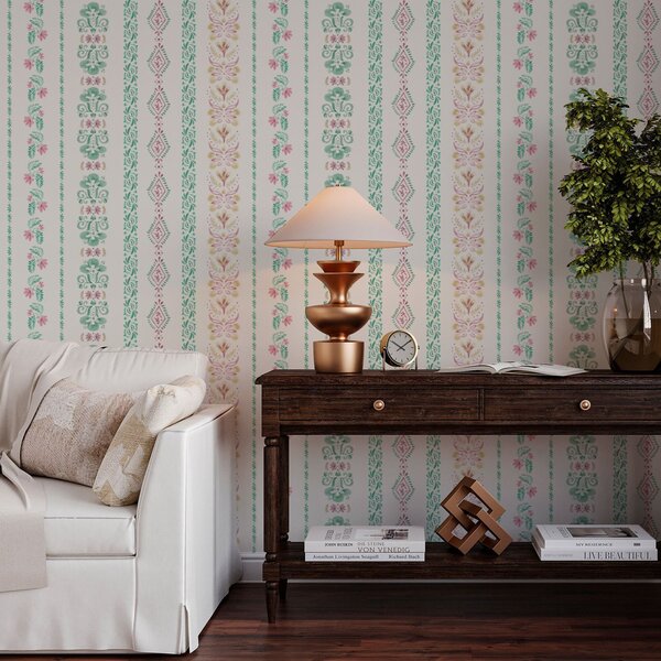 Tapety Delikatny geometryczny ornament w stylu akwareli, Tapety wiejskie, a00034 : Uwalls.pl