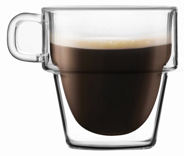 Komplet 6 szklanek do espresso z podwójną ścianką 150ml Senso Vialli Design