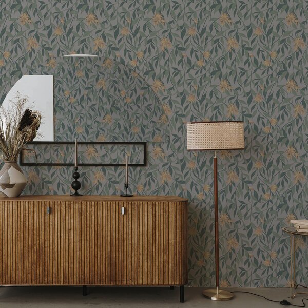 Tapety Zwisające gałęzie z żółtymi kwiatami, Tapety Shabby Chic, a00052 : Uwalls.pl