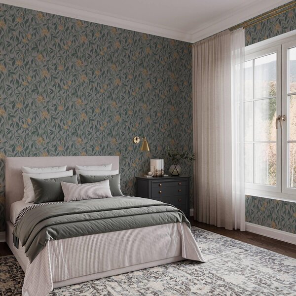 Tapety Zwisające gałęzie z żółtymi kwiatami, Tapety Shabby Chic, a00052 : Uwalls.pl